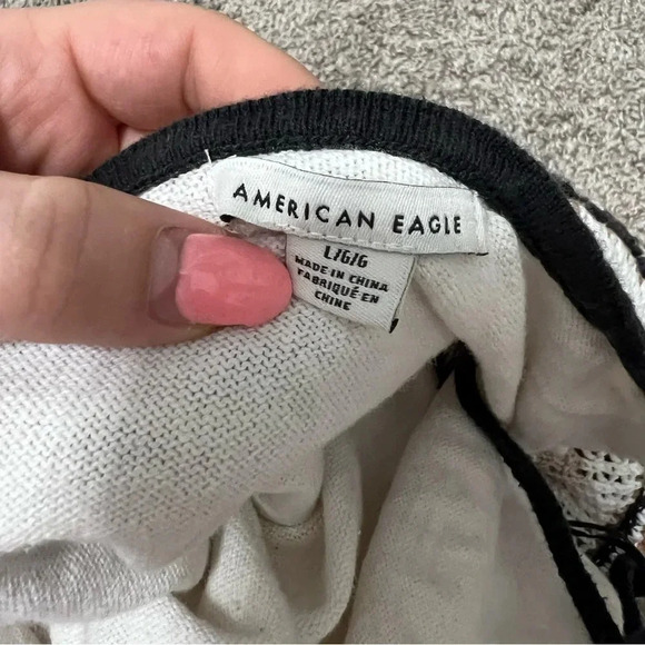 American Eagle Striped Crochet Sweater Dress - Picture 5 of 6